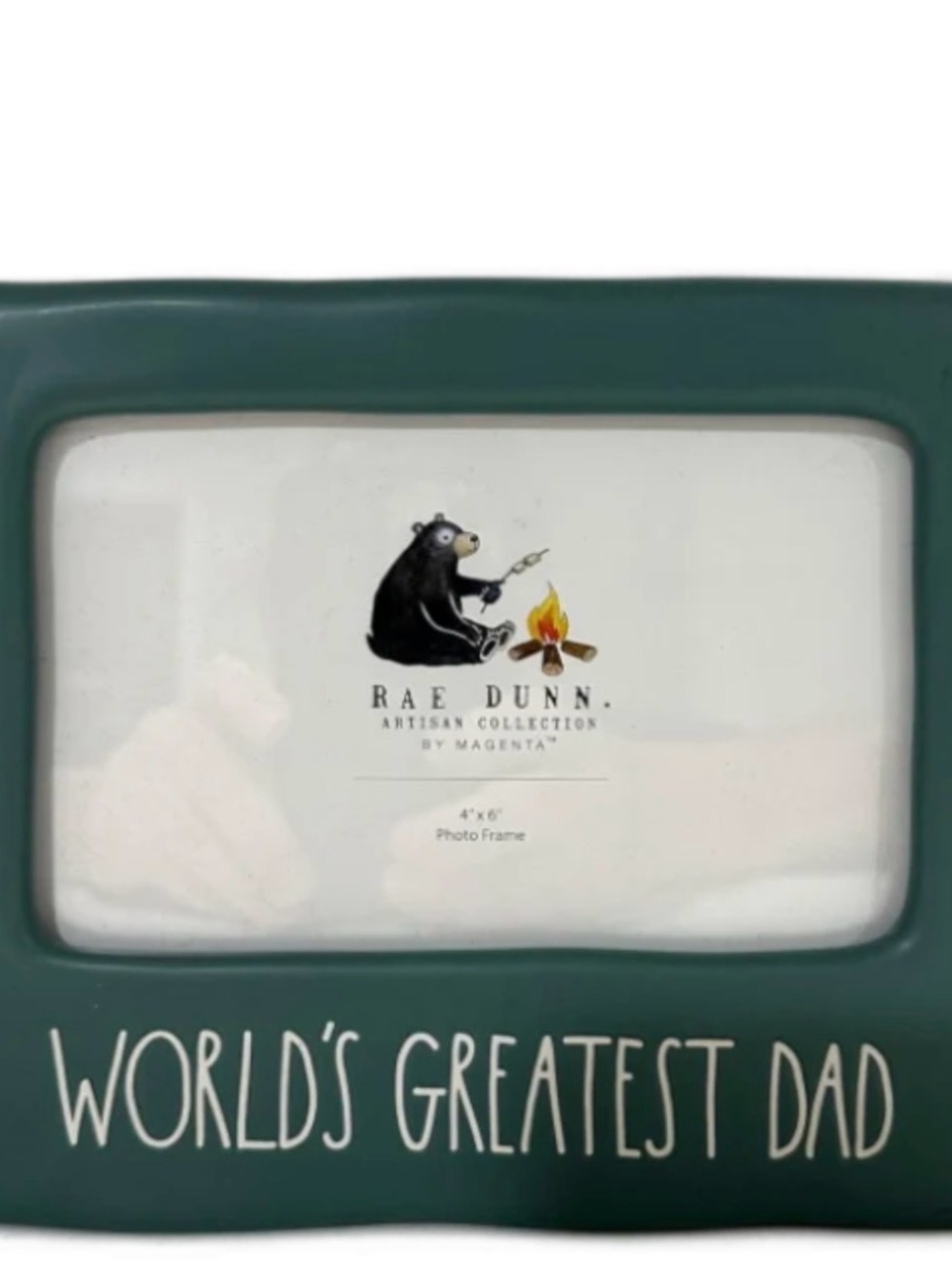 Rae Dunn "World's Greatest Dad" Ceramic Photo Frame